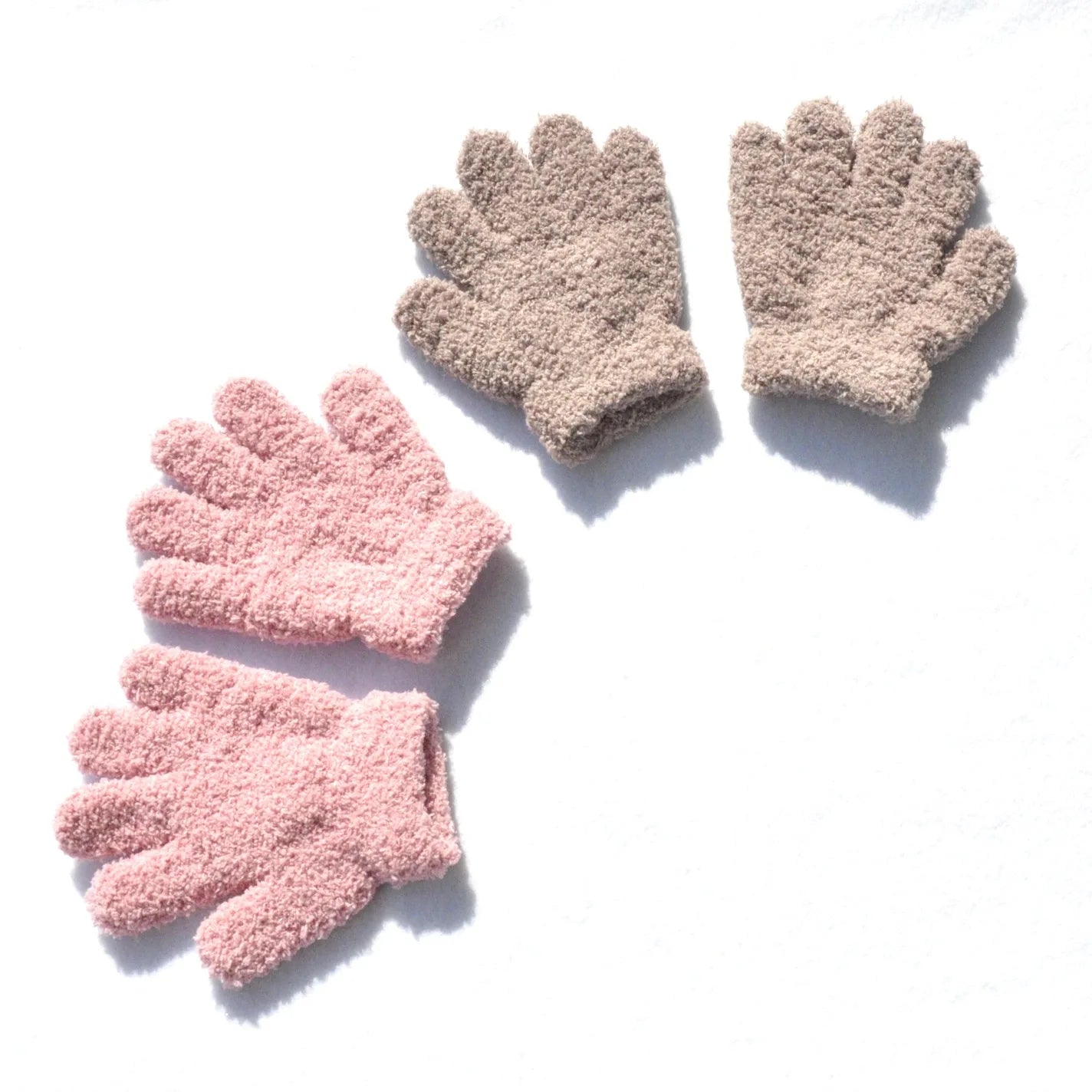 Warm Plush Thick Warm Baby Gloves Winter Plus Velvet Mittens Children Kid Coral Fleece Full Finger Gloves For 1-4Y Kids Gloves