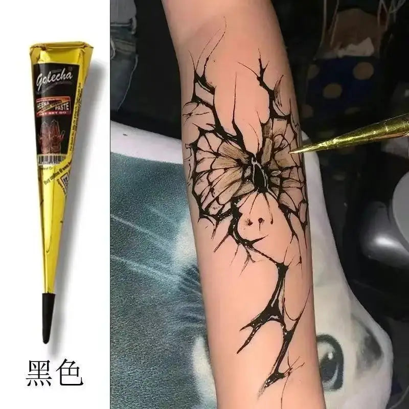 25g Indian Henna Dark Red Tattoo Paste Temporary Henna Cones For Tattoo Body Art Sticker Special Body Art Paint Henna