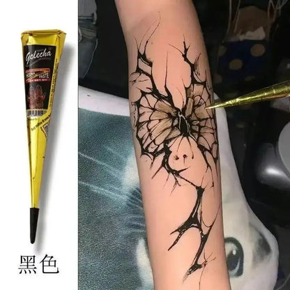 25g Indian Henna Dark Red Tattoo Paste Temporary Henna Cones For Tattoo Body Art Sticker Special Body Art Paint Henna