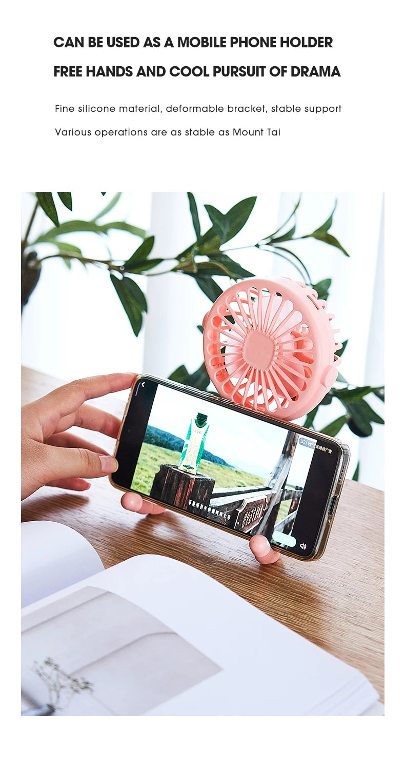 HOMEFISH Portable Baby Stroller Fan Oscillating Clip-on Mini Fan USB Battery Operated with Flexible Tripod for Pram Car Seat