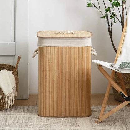 Storage Folding Laundry Basket Organizer Hand-Woven Household Clothes Toys Storage Bucket