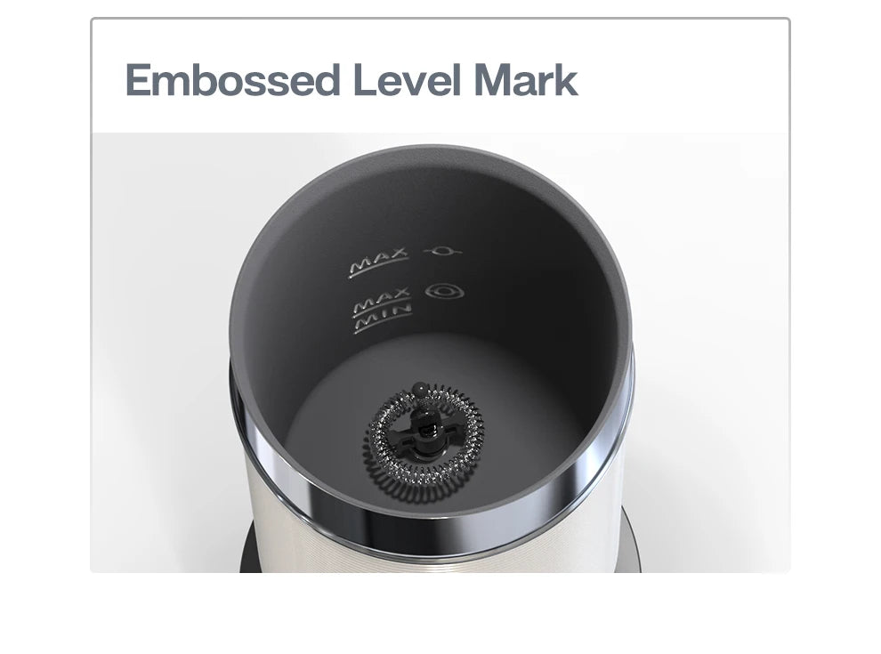 HiBREW Milchaufschäumer, Milchaufschäumer, Schokoladenmischer, Kalt-/Heißmilch, Latte Macchiato, Cappuccino, vollautomatisch, Milchwärmer, Cool Touch M1A