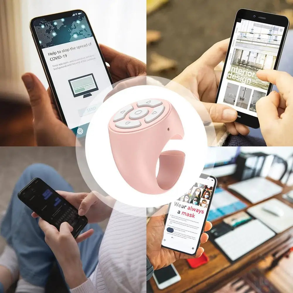 Wireless Fingertip Remote Control Ring Blue Tooth Scroller Page Turner Clicker For Mobile Phone Selfie Button Mobile Controller