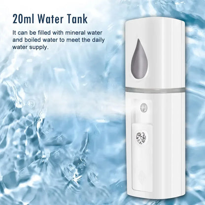 Nano Facial Steamer Mist Spray Eyelash Extensions Cleaning Pores Water Moisturizing Hydrating Face Cute Mini Handheld Sprayer