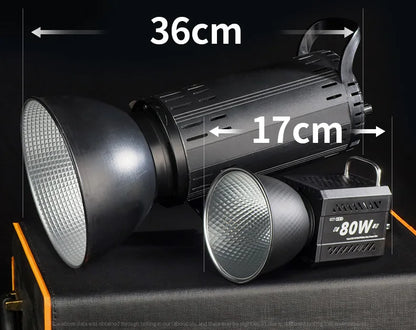 ZU80/ZU60 Photo Studio Light COB Bi-Color 2500-8500K CRI≥95 TLCI≥97 With Diffuser LED Video Lights Fill Lighting