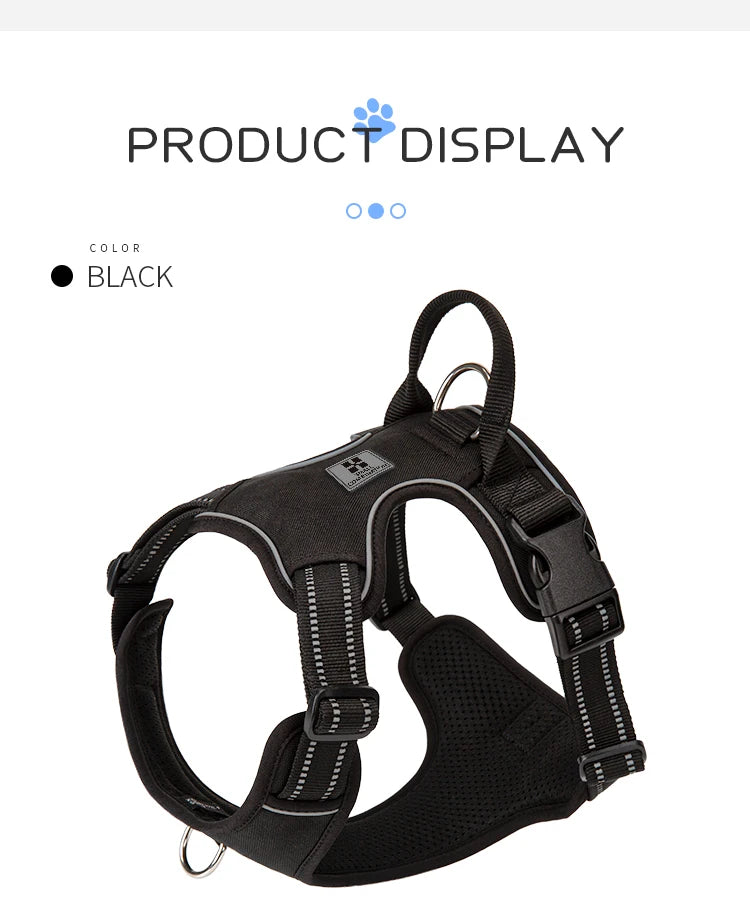SMALL COMBINATION Dog Harness No Pull Reflective Pet Dog Chest Harness Adjustable for Small Medium Large Dogs Outdoor Walking