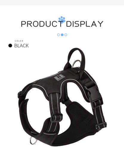 SMALL COMBINATION Dog Harness No Pull Reflective Pet Dog Chest Harness Adjustable for Small Medium Large Dogs Outdoor Walking
