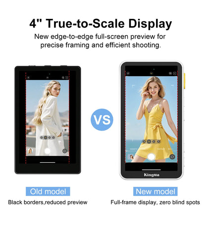 Phone Vlog Selfie Monitor Screen, Touchscreen Monitor, Wireless Transmission with Bluetooth Remote for iPhone Live Stream TikTok