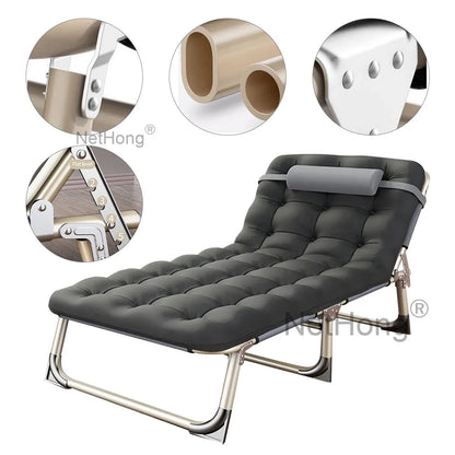 Cot Heavy-Duty Portable Camping Folding Sleeping Bed With Mattress`