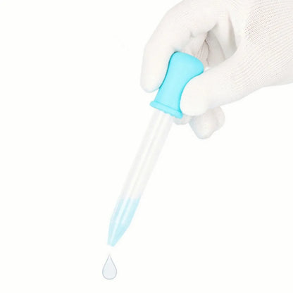 5PCS 5ml Small Silicone Plastic Pipette Dropper Feeding Medicine Liquid Eye Ear Pipette Dropper Lab Experiment Toys Gift