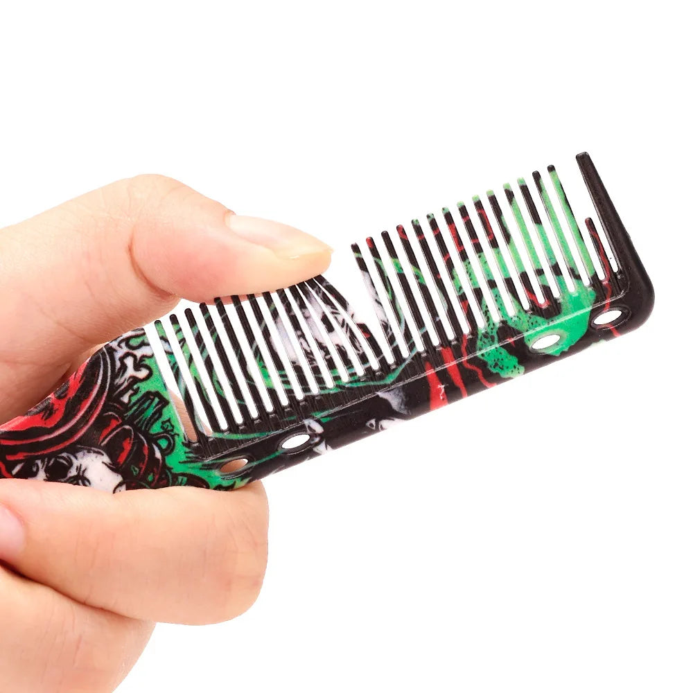Barbershop Double Sided Brush Professional Face Neck Broken Hair Cleaning Brush Men Beard Styling Comb Salon Home Tools Supplies