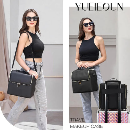 Makeup Case Portable Travel Cosmetics Make Up Storage Organizer Box Oxford clothJewelry Nail Beauty Vanity Suitcase for Women