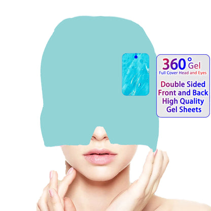 Gel Hot Cold Therapy Headache Migraine Relief Cap For Chemo,Sinus,Neck Wearable Therapy Wrap Stress Pressure Pain Relief Massage
