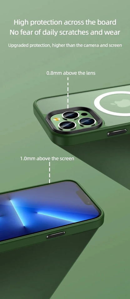 Translucent Frosted Matte Magnetic Phone Case For iPhone 17 16 15 14 Plus 13 12 Pro Max Case For Magsafe Wireless Charging Cover