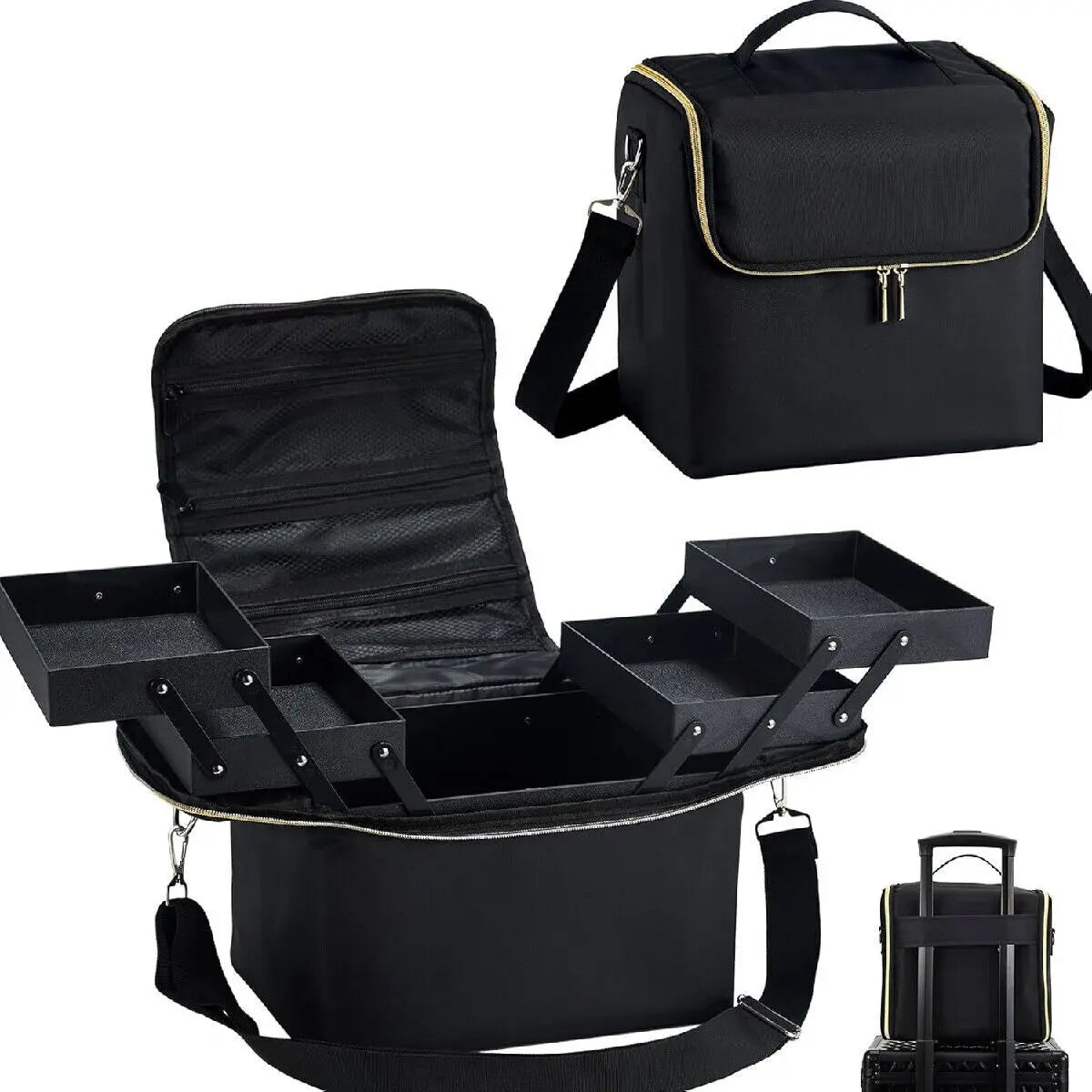 Makeup Case Portable Travel Cosmetics Make Up Storage Organizer Box Oxford clothJewelry Nail Beauty Vanity Suitcase for Women