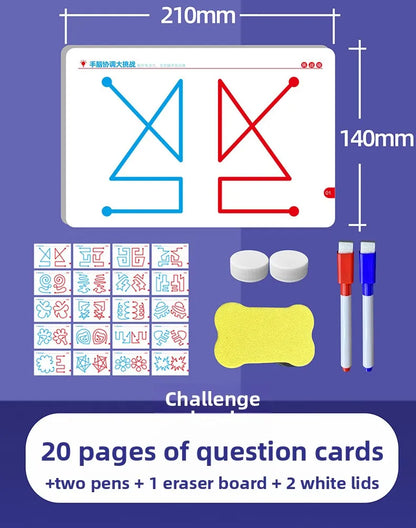 Hand-Brain Coordination Action Practice Development Set Used for Overall Brain Balance Attention Improvement Tool