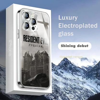 Resident Evil Requiem Phone Case For iphone 17 16 15 14 13 12 Pro Plus Max New Electroplated glass Case