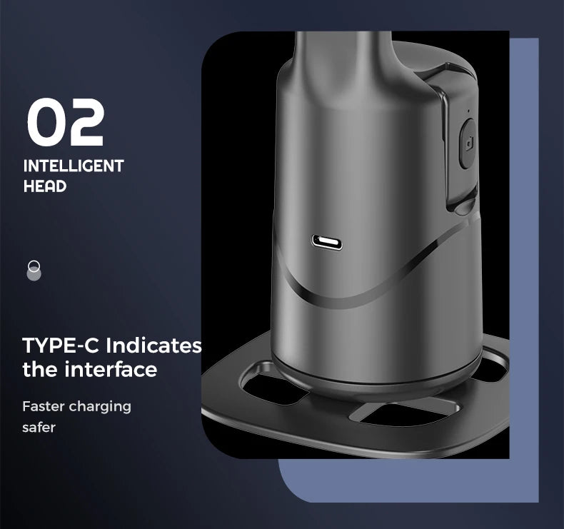 Automatic facial tracking phone holder with remote control and gesture control, 360 ° rotating phone camera holder