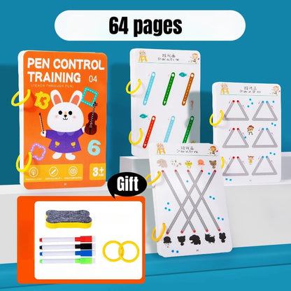 Magical Tracing Workbook Montessori Pen Control Training Books Reusable Magic Practice Copybook Children Drawing Education Toys