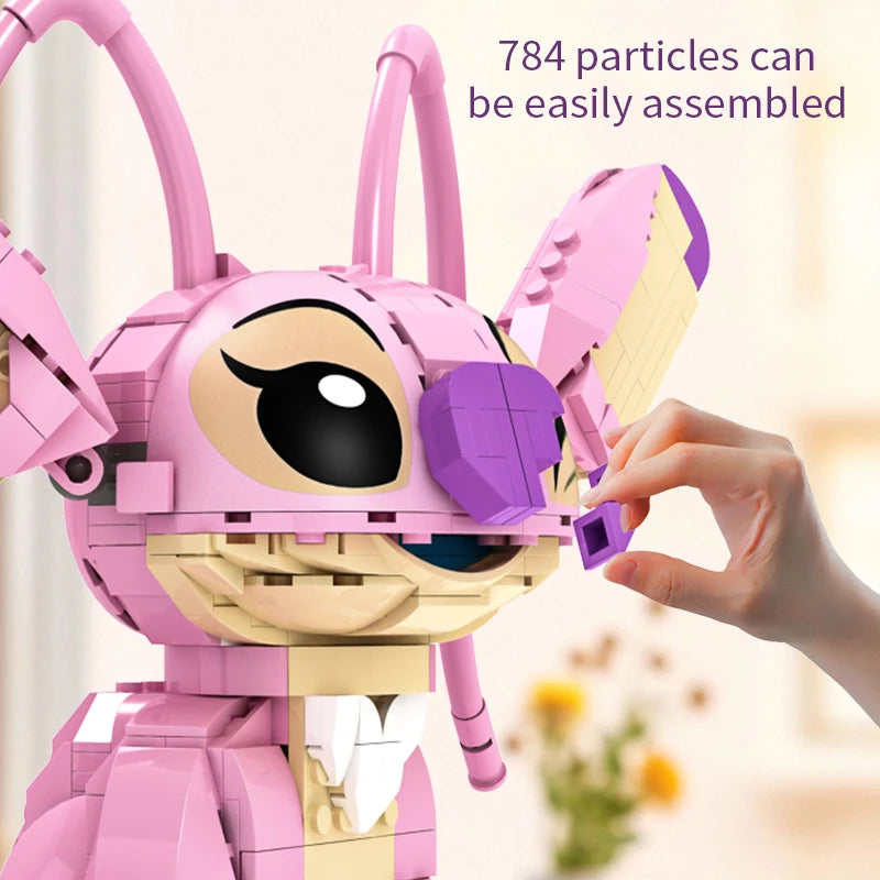 Disney Stitch Building Blocks Set - 784 Pieces Angel Compatible Building Bricks Toy Gift