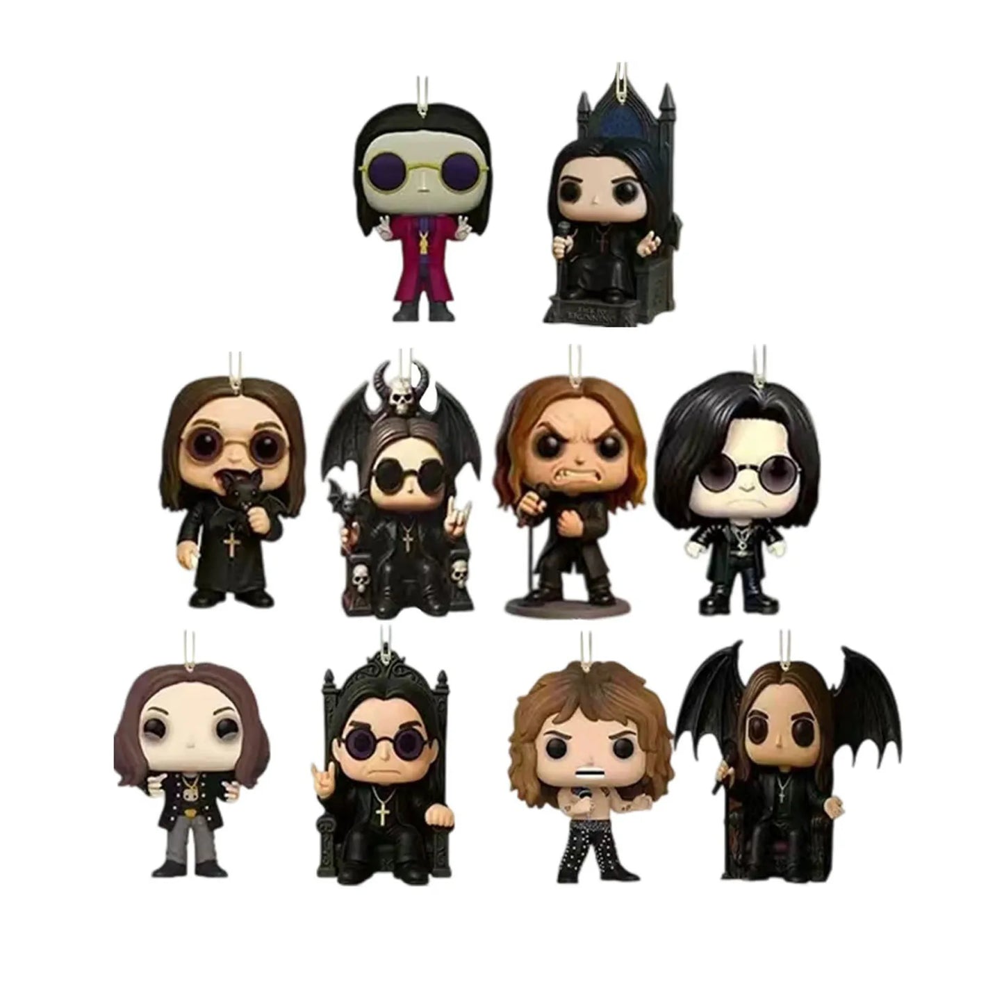 1/2PCS Ozzy Osbourne Rocking Advent Calendar 2D Acrylic Rocky Countdown Calendar Mini Rock Godfather Ornaments Backpack Pendant