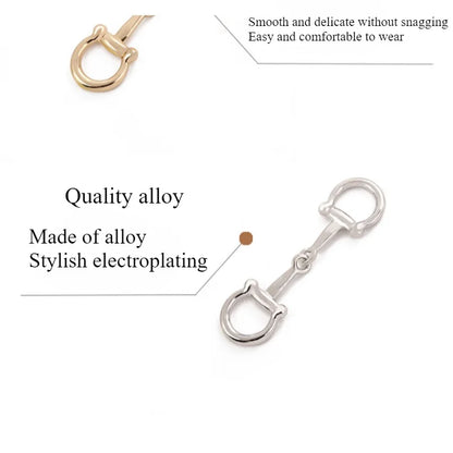 Horsebit Scarf Buckle High-end Luxury Dual-purpose Small Square Kerchief Buckles Versatile Horseshoe Scarf Buckle