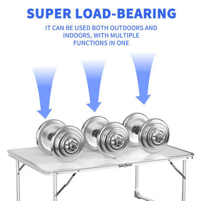 Mini Folding Picnic Table with Carry Handle, Aluminum Frame, Laptop Table for Sofa Bed Couch Floor, 60x40x24cm, Green/White