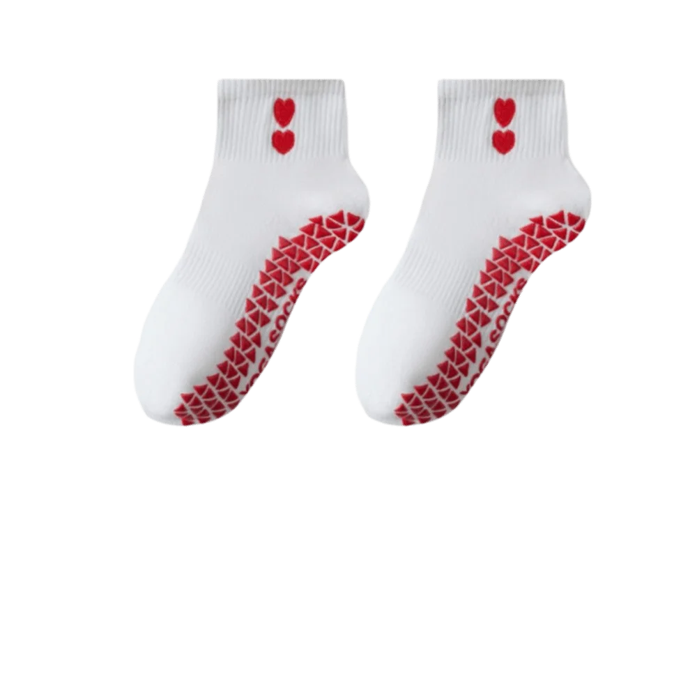 Pilates Socks with Grips for Women Cute Yoga Grip Socks Non Slip Cotton Ankle Sock for Yoga Barre Ballet