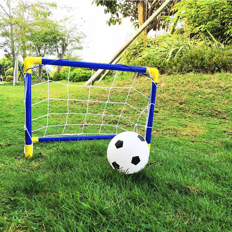 Portable Football Goal Set with Ball and Pump - Removable, Indoor/Outdoor Fun Game
