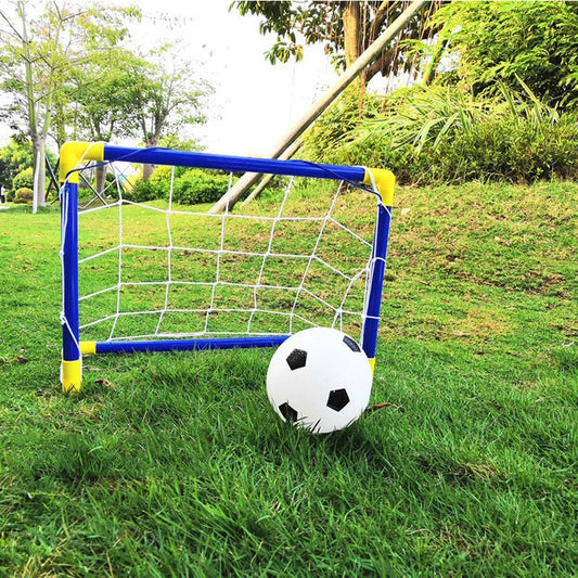 Portable Football Goal Set with Ball and Pump - Removable, Indoor/Outdoor Fun Game
