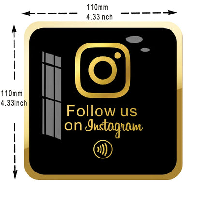 NFC Plate Plaque Acrylic Sign for Google Reviews Instagram Social Media Interaction
