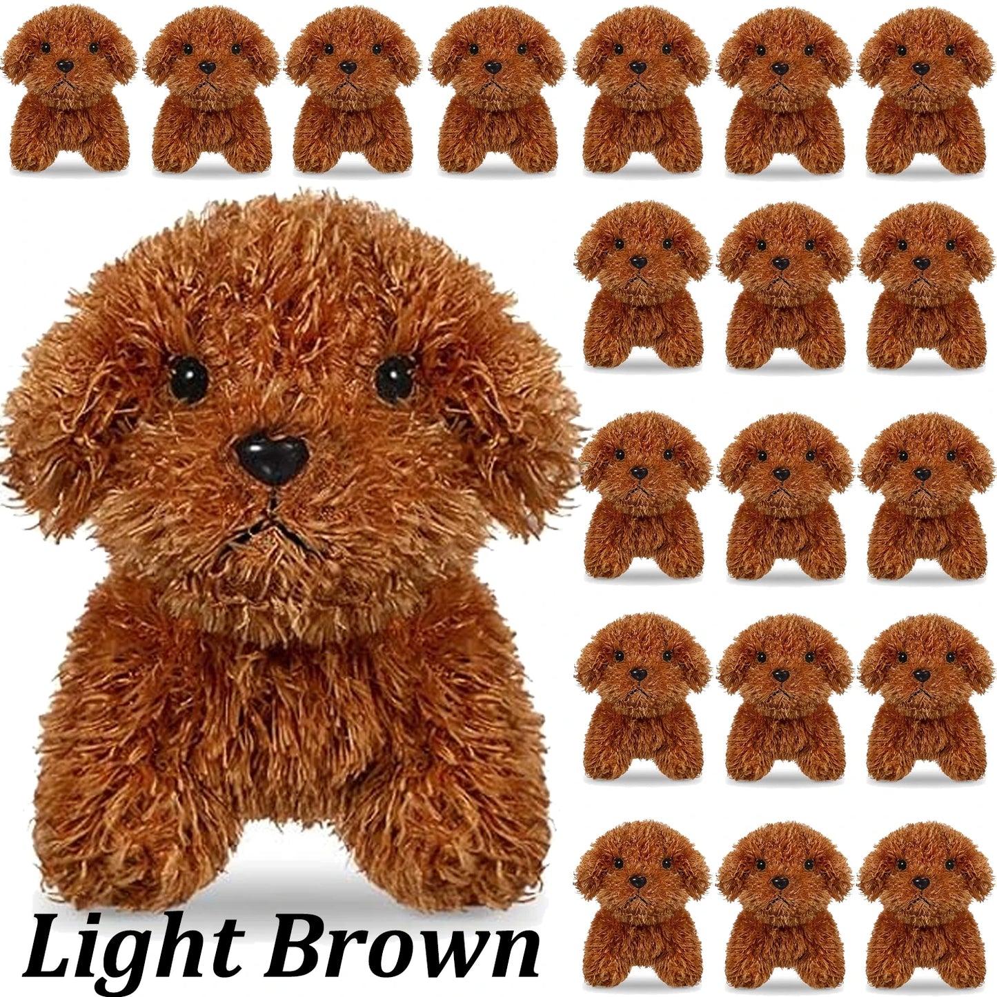 12-24PCS Teddy Dog Plush Toys Stuffed Puppy Dogs Soft Poodle Doll Animal Pet Toy for Adopt a Puppy Party Favors Birthday Gfits