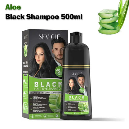 Ginger Black Hair Dye Shampoo 500ml Diy Herbal Coloring Hairs Instant Gray To Black Instant Coloring Shampoo For Women&Men