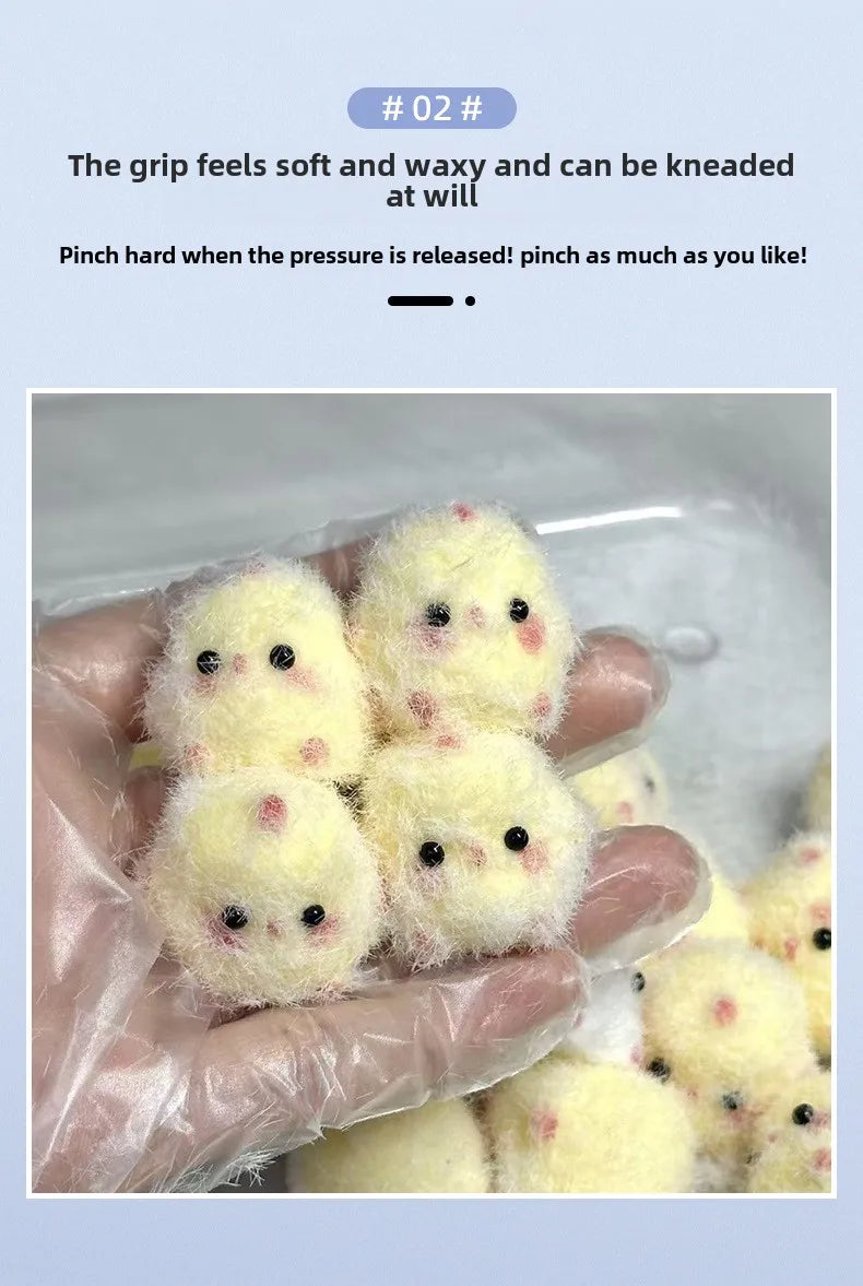 Squishy Cute Chick Squeeze Stress Relief Toy Soft Mochi Toy Cartoon Slow Rebound Decompression Fidget Toys for Kids Gifts