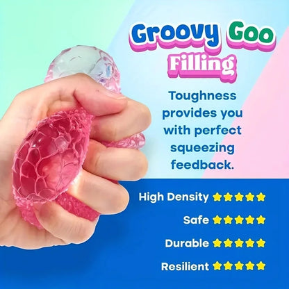 1Pc Squishy Multicolor Texture Ice Ball Squeeze Toy for Kids Adult Soft Pinch Pop Fidget Toys Children Halloween Christmas Gifts