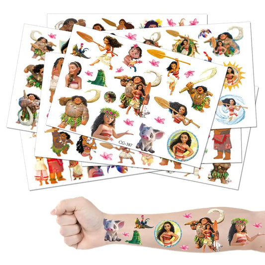 Moana Maui Simea Temporary Tattoo Stickers Party Favors Gifts Goodie Bag Fillers for Kids Birthday Party Supplies Baby Shower