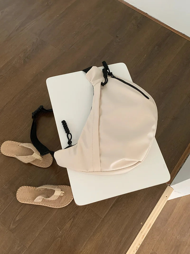 Korean Simplified New Moon Bag Fashionable Design Wheat ear Cross Body Bag Versatile High end Single Shoulder Dumpling Bag