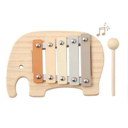 Music Toys Baby Wooden Montessori Toys Children Music Instrument Squirrel Maracas Drum Xylophone Early Education Sensor Toys Set