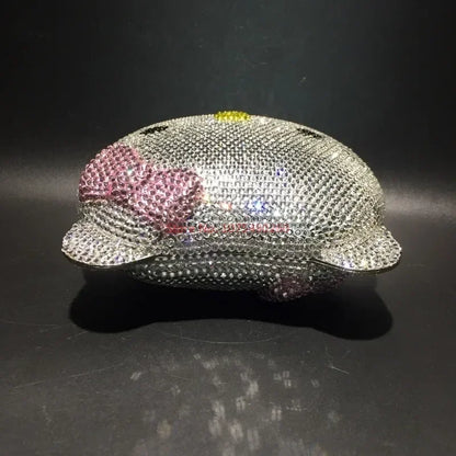 Hello Kitty Anime Cartoon Shape Rhinestone Cartoon Full Of Diamonds Dinner Bag Handmade Diamond-set Lady's Clutch Christmas Gift