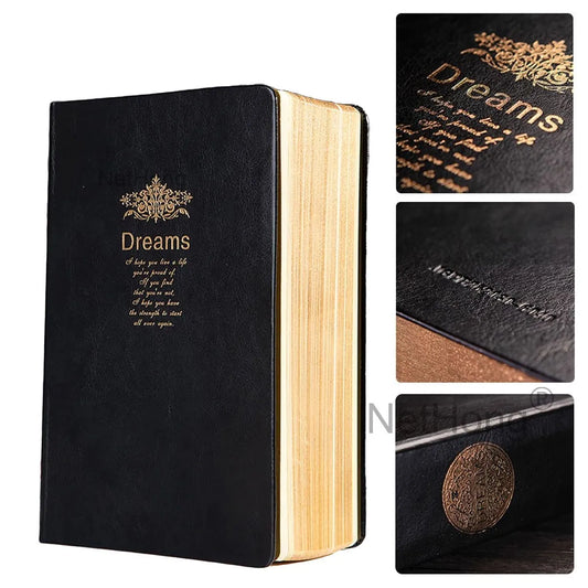 Classic A5 Notebook Hardback Cover & Ribbon Marker School Notebook~