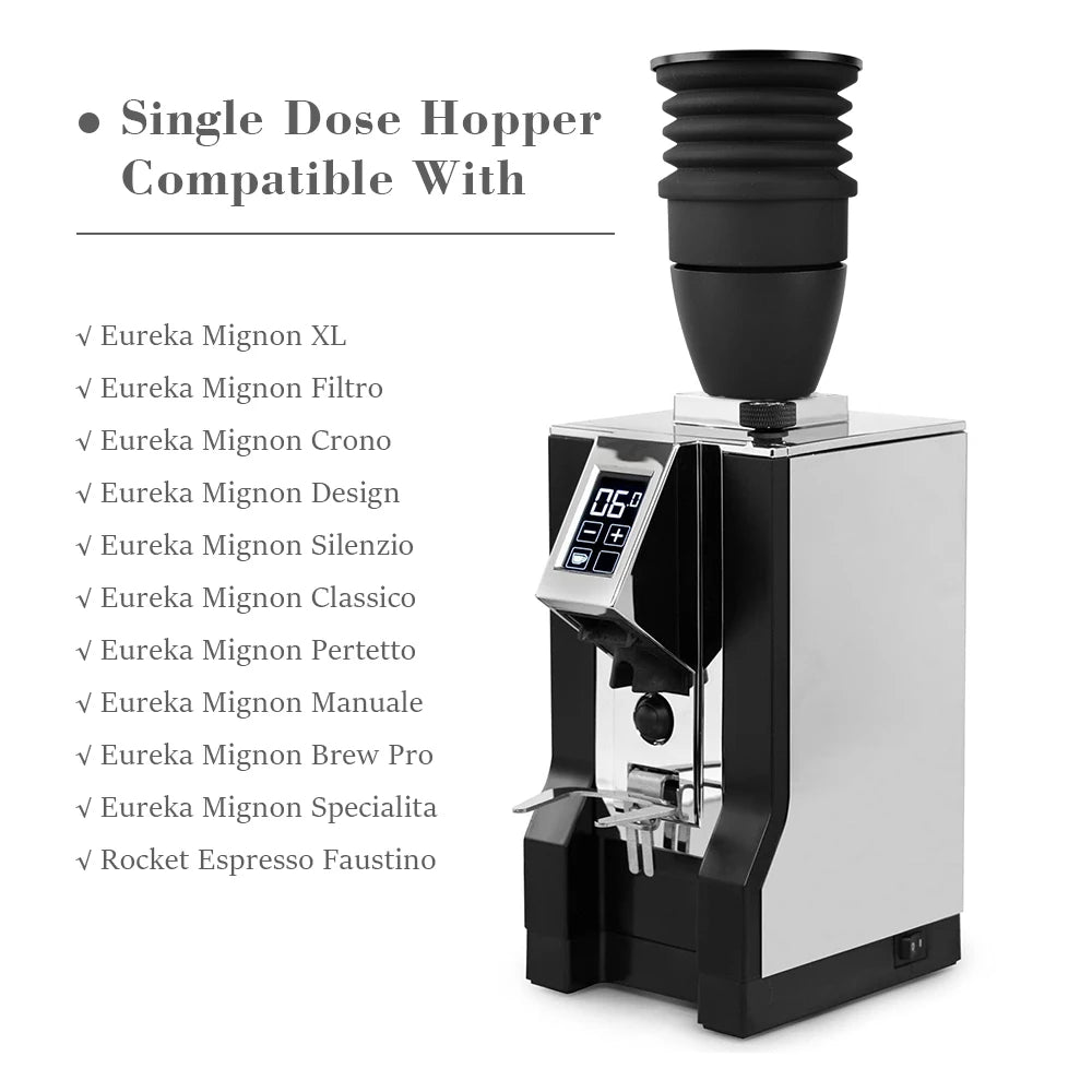 Coffee Bean Grinder Aluminum Single Dose Hopper Coffee Grinder Bean Bin BlowCleaning Tools For Eureka Mignon Grinder Accessories