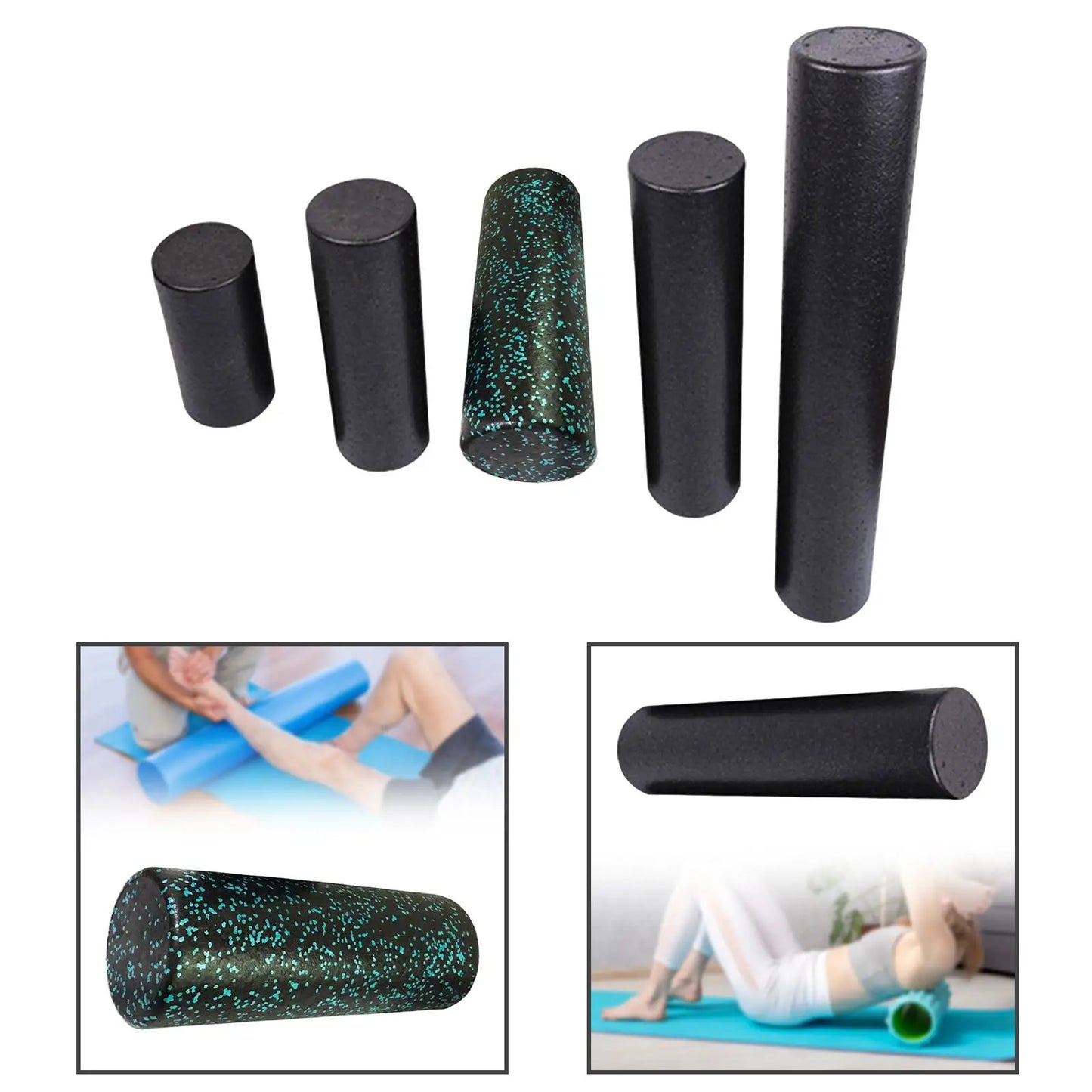 High Density Round Foam Roller Balance Trainer Lightweight Pilates Yoga Column for Arm Back Waist Leg Home Gym