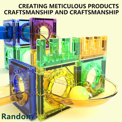 Magnetic Tile Marble Runway Toy Set STEM Educational Building Blocks for Boys and Girls Aged 3+, Great Birthday Gifts Christmas