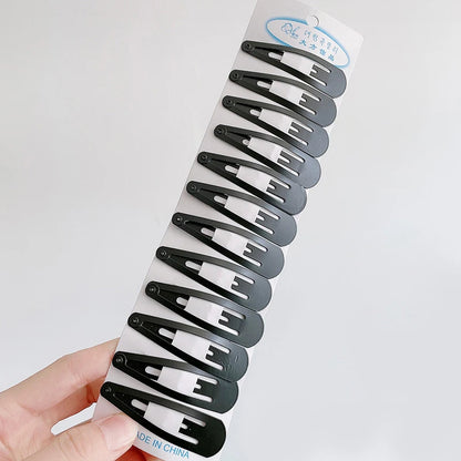 12Pcs/Set Black Barrettes BB Hair Clips Professional Hairpins Hair Accessories For Women Girls Styling Tool Headdress 5-8cm