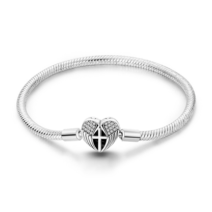 925 Sterling Silver Charm Bracelet - Leaf, Clover, Butterfly & Heart Design | 17-20cm Adjustable