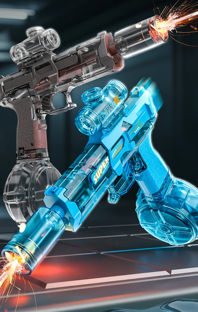 Electric Water Guns ,High Capacity Squirt Guns 26 FT Range with Light Up for Summer Outdoor Beach Swimming Pool Party Toy