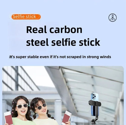 1.8M Long Extended Bluetooth Wireless Selfie Stick Live Broacast Stand Holder Tripod Foldable With Fill Light For Smartphones
