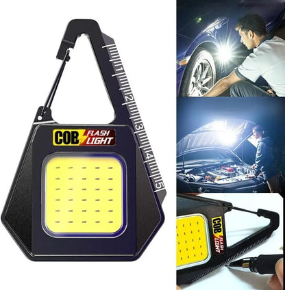 1-4pcs Mini COB Led Light USB Rechargeable Keychain Key Ring Camp 800Lum