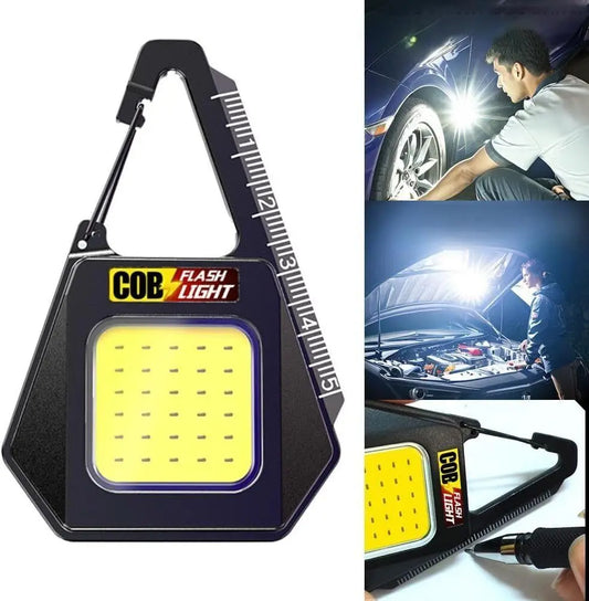 1-4pcs Mini COB Led Light USB Rechargeable Keychain Key Ring Camp 800Lum