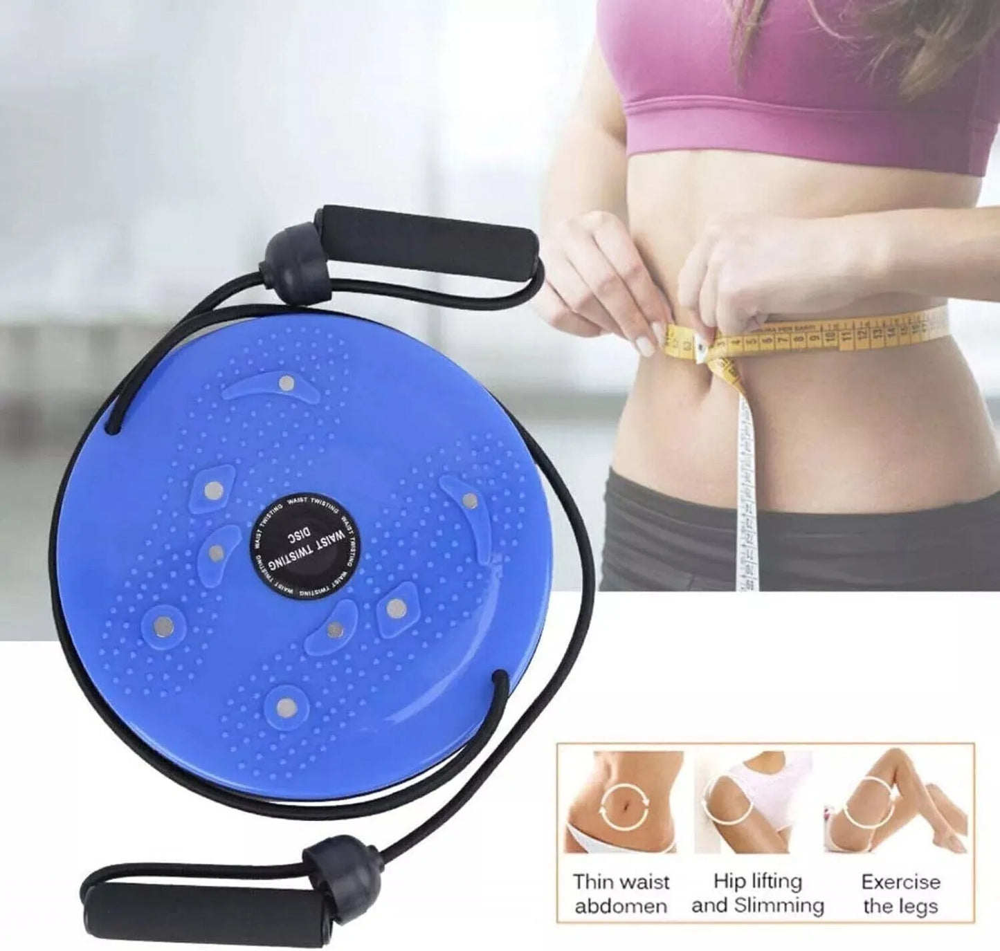 Body Shaping Waist Twisting Disc Balance Board Waist Whisper Exerciser with Rope